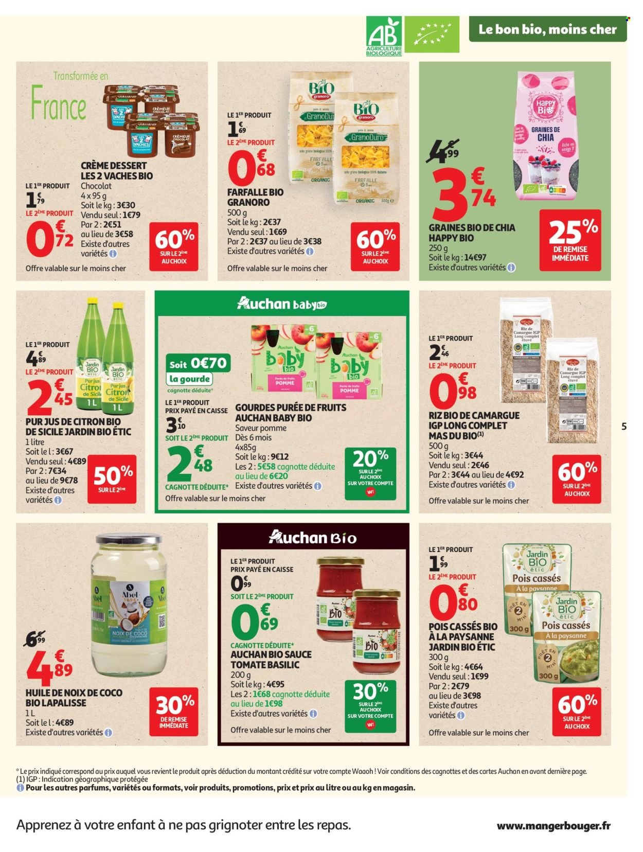 Catalogue AUCHAN - Sélection bio supers