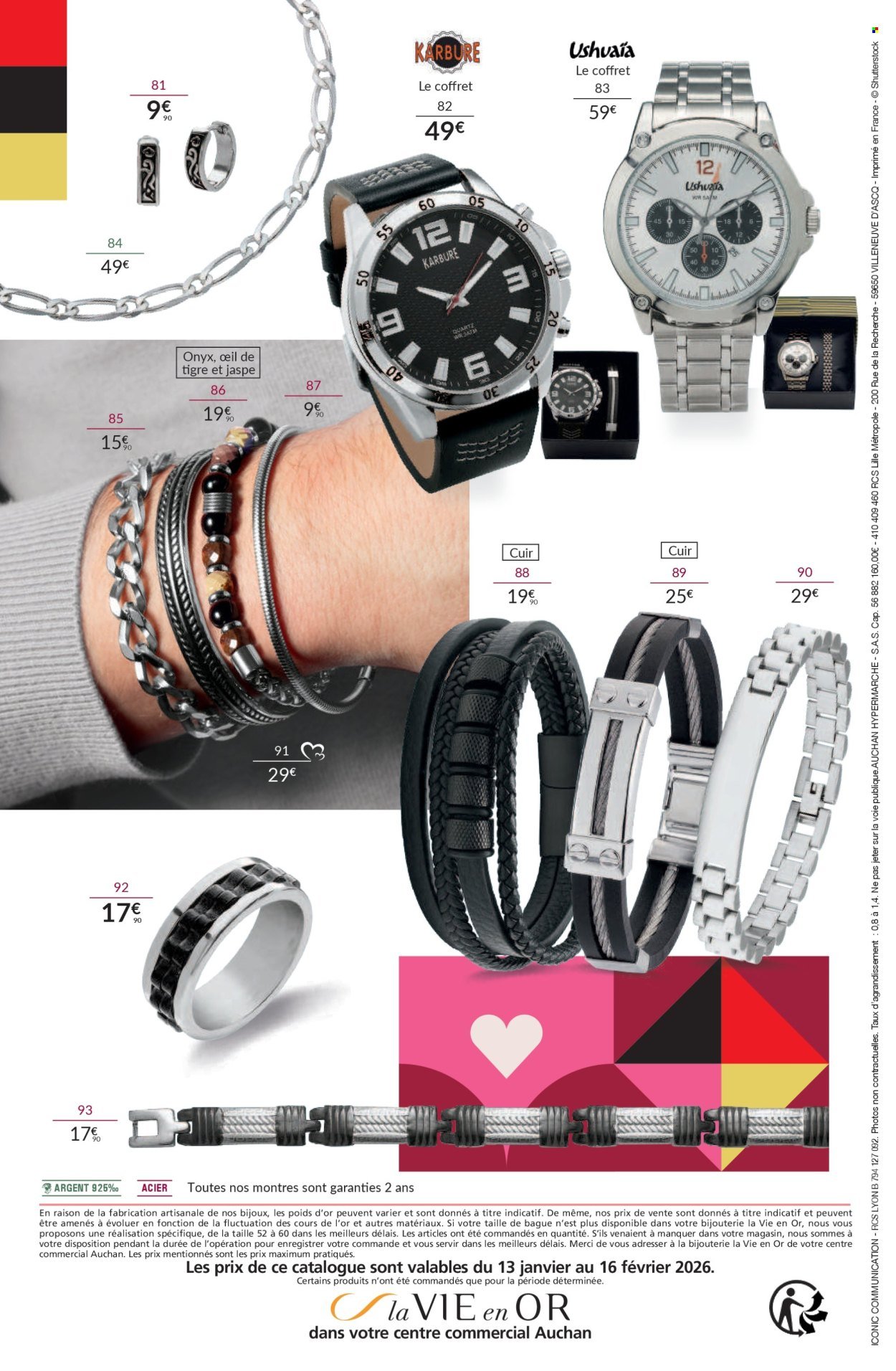 Catalogue AUCHAN - Bijoux Saint-Valentin