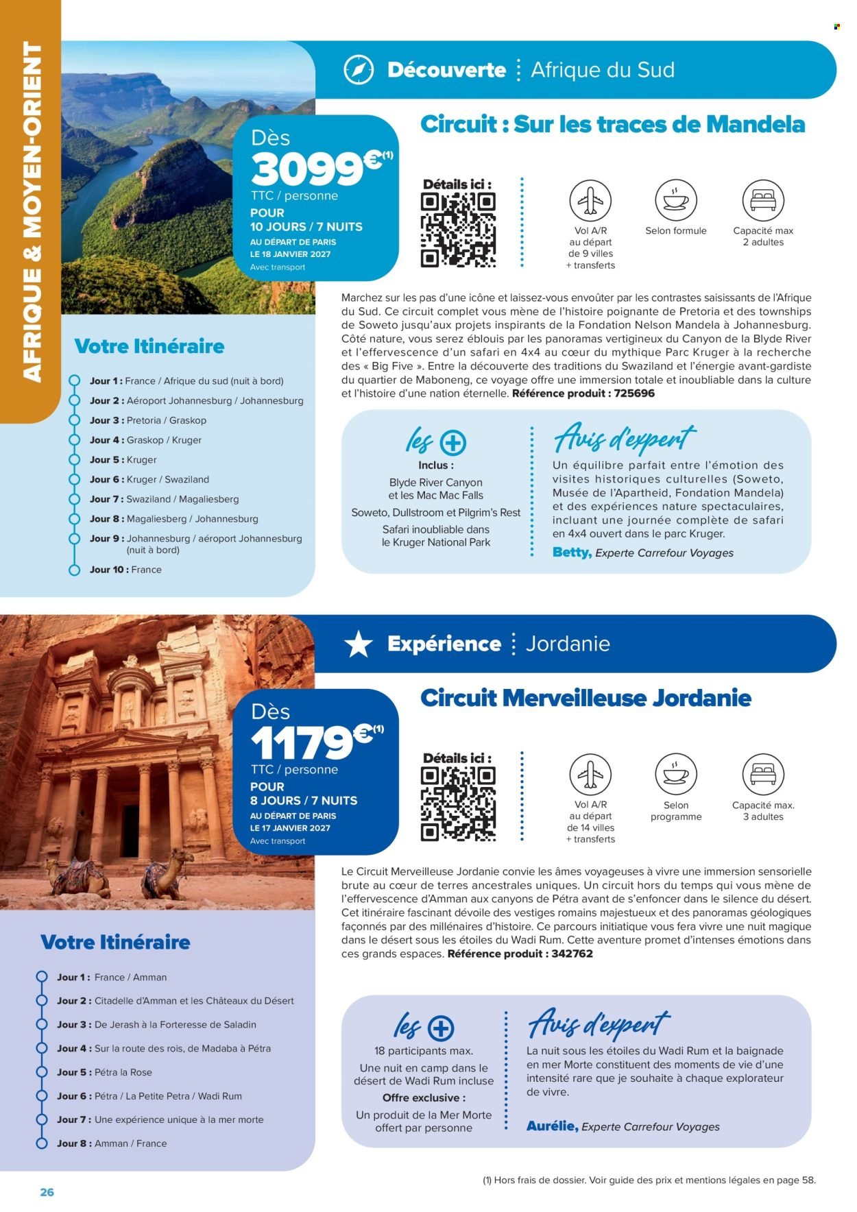 Catalogue CARREFOUR - SÉJOURS & CIRCUITS - LES CRÉATIONS