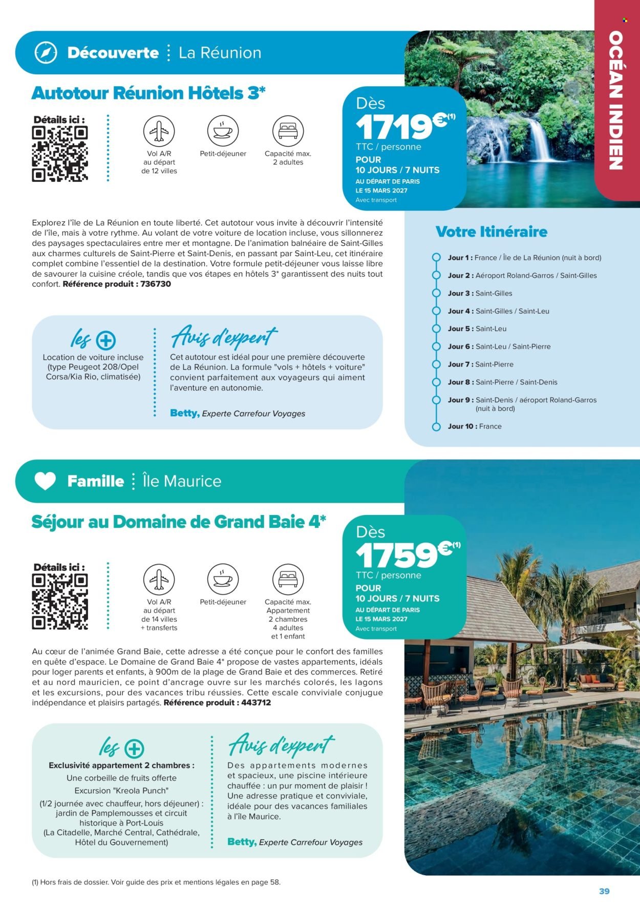 Catalogue CARREFOUR - SÉJOURS & CIRCUITS - LES CRÉATIONS