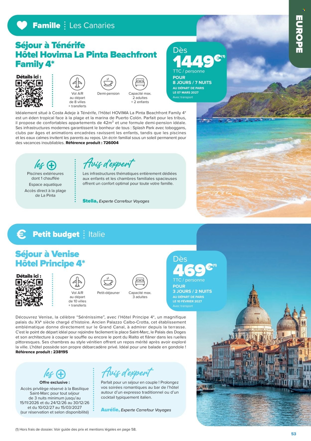 Catalogue CARREFOUR - SÉJOURS & CIRCUITS - LES CRÉATIONS