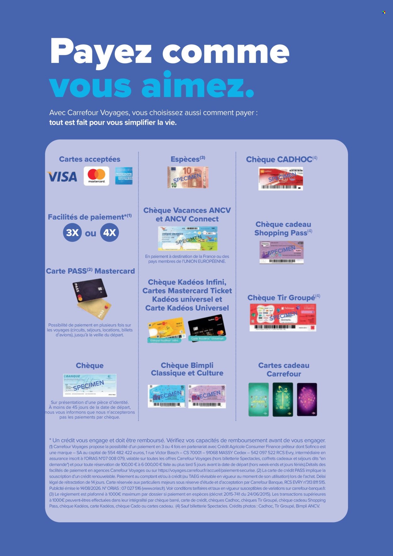 Catalogue CARREFOUR - SÉJOURS & CIRCUITS - LES CRÉATIONS