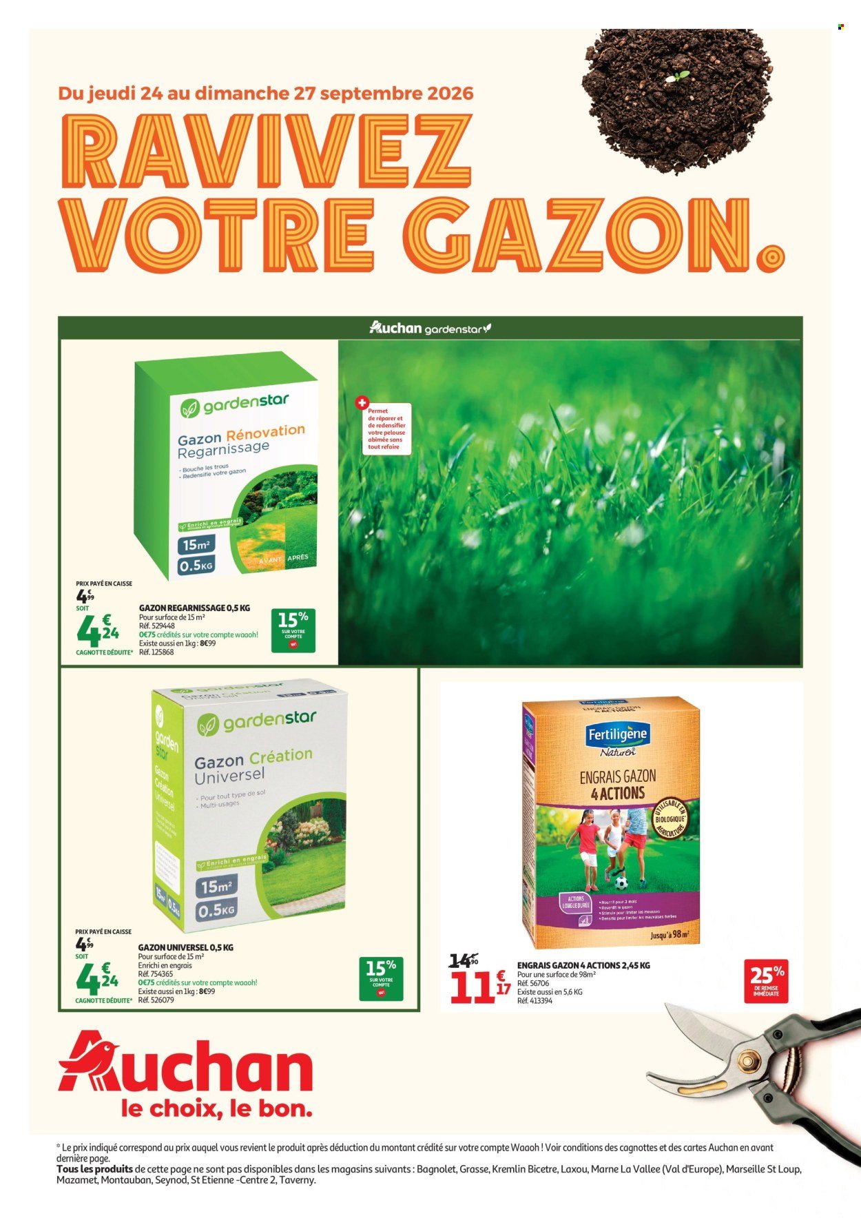 Catalogue AUCHAN - Bons plans du week end jardinage