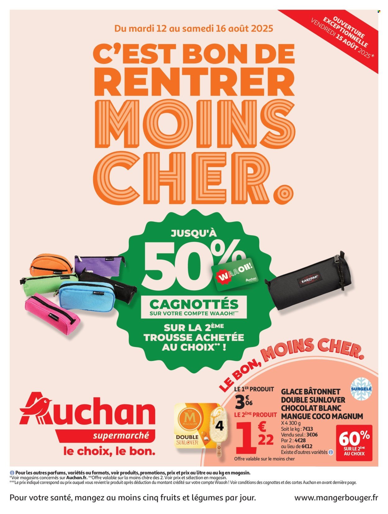 Catalogue AUCHAN - C'est bon de rentrer moins cher (2025-08-12 - 2025-08-16)