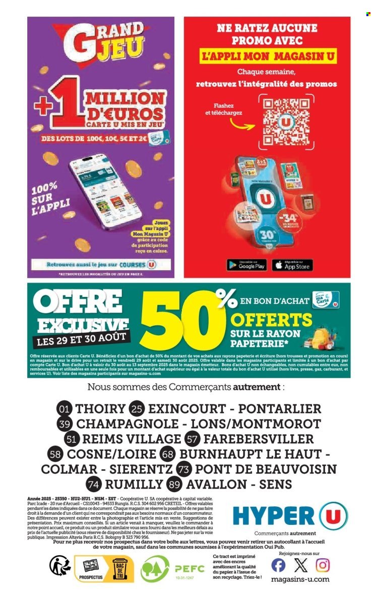 Catalogue HYPER U - Quinzaine des prix ultra bas Spécial rentrée (2025-08-19 - 2025-08-31)