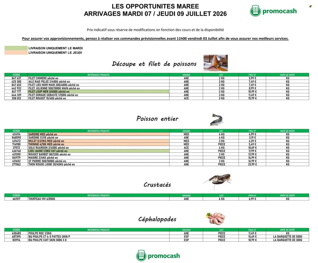 Catalogue PROMOCASH - Offre marée