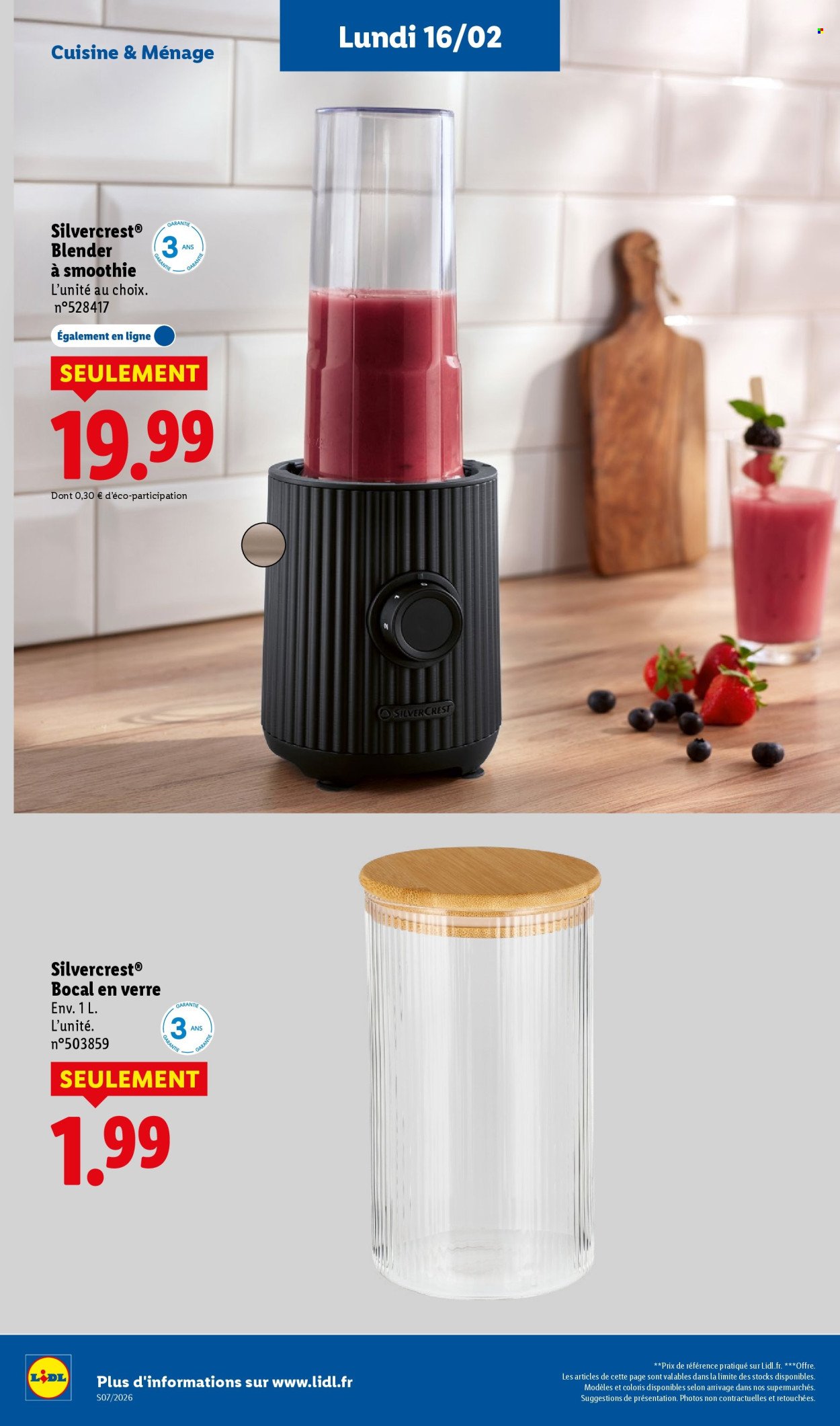 Catalogue LIDL - Les bonnes affaires de la semaine (2026-02-12 - 2026-02-16)