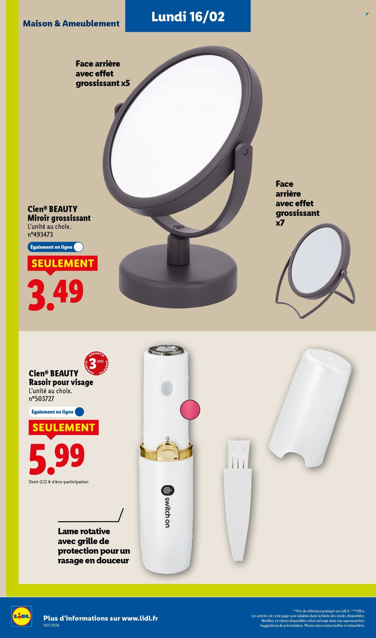 Catalogue LIDL - Les bonnes affaires de la semaine (2026-02-12 - 2026-02-16)