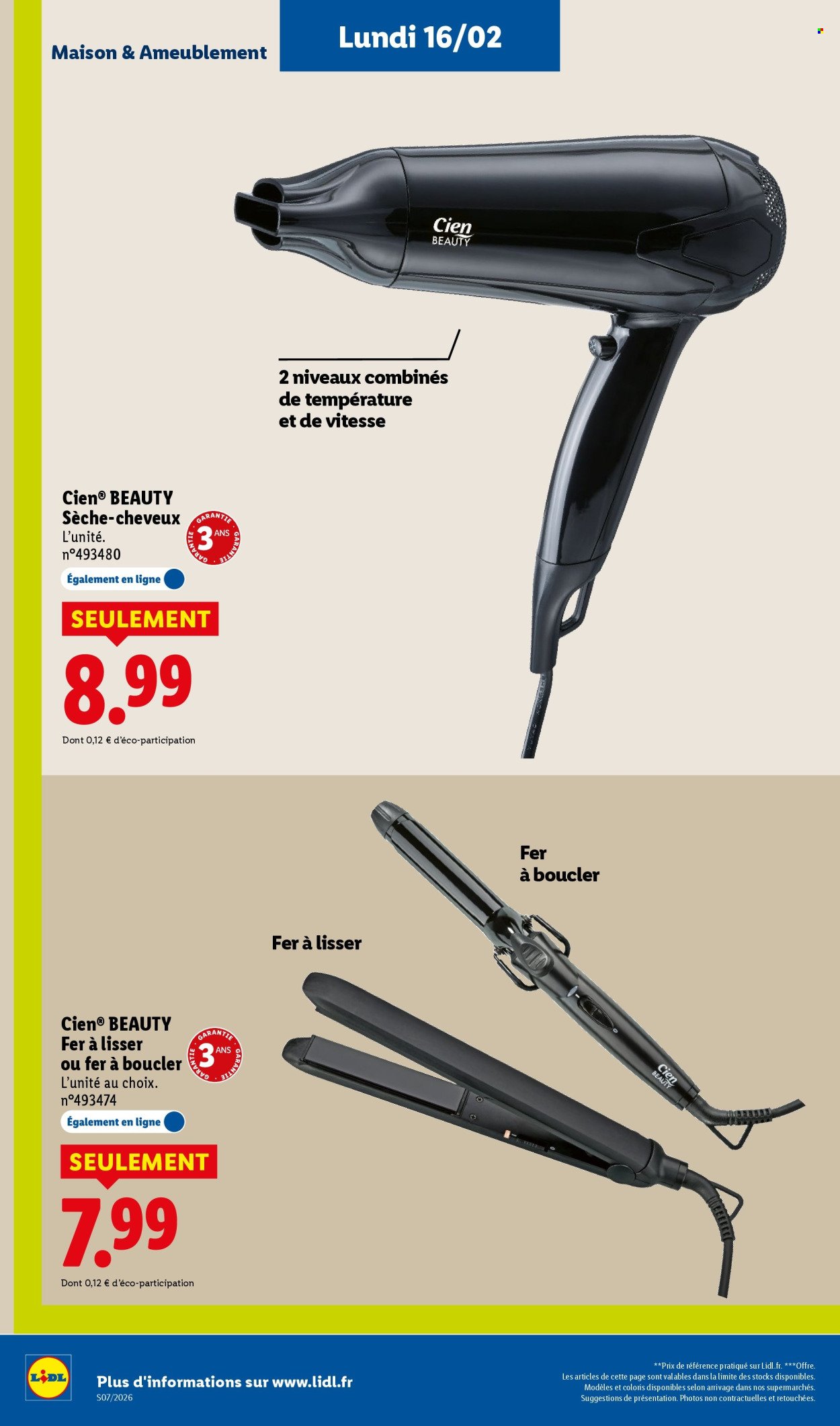 Catalogue LIDL - Les bonnes affaires de la semaine (2026-02-12 - 2026-02-16)