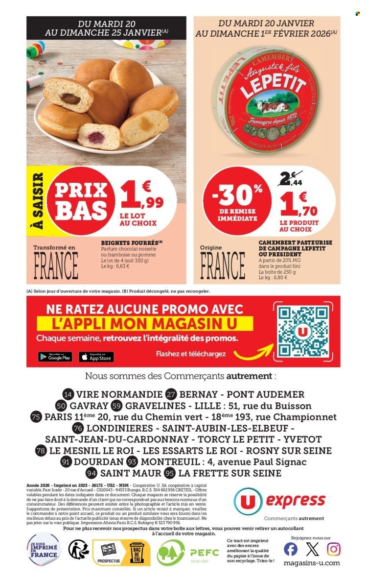 Catalogue U EXPRESS - Les prix bas de la semaine (2026-01-20 - 2026-02-01)