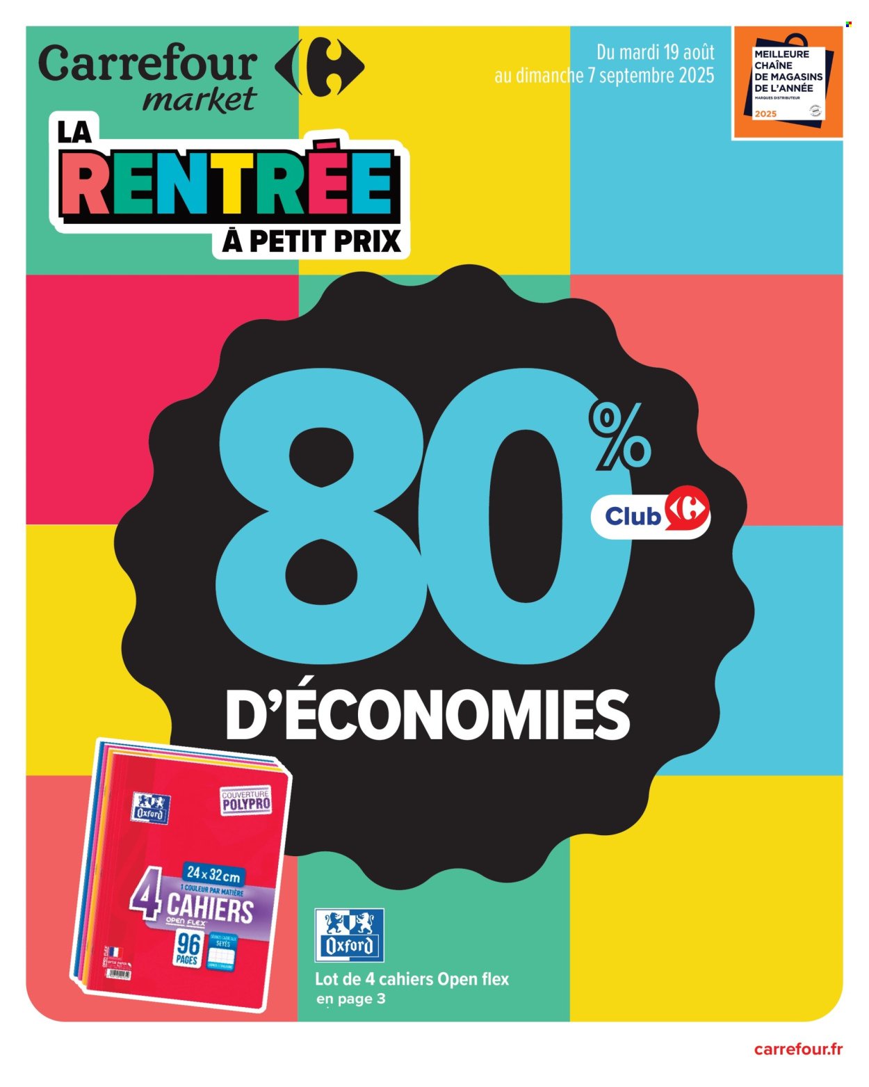 Catalogue CARREFOUR MARKET - 80 % D'ÉCONOMIES (2025-08-19 - 2025-09-07)