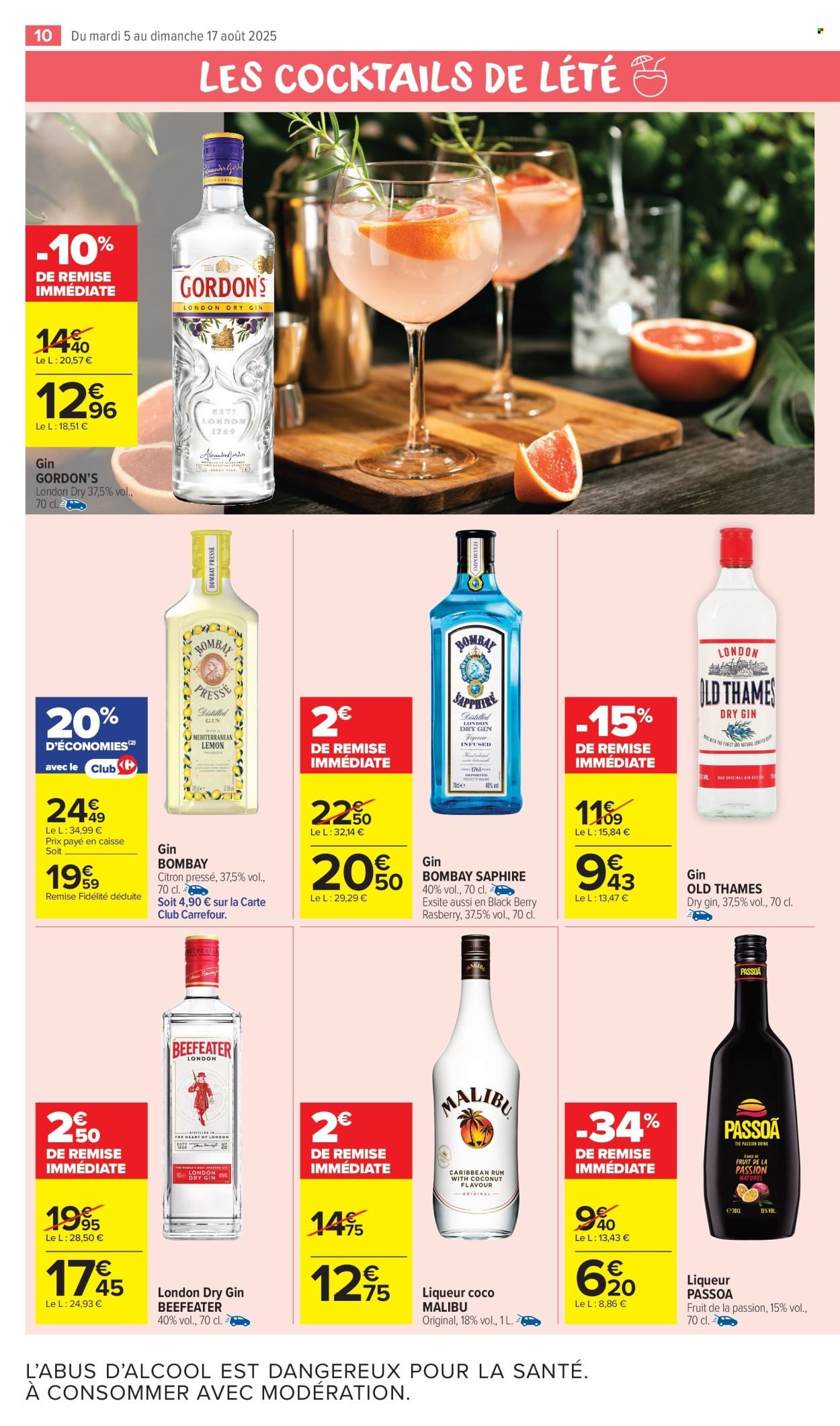 Catalogue CARREFOUR MARKET - LES COCKTAILS DE L'ETE ! (2025-08-05 - 2025-08-17)