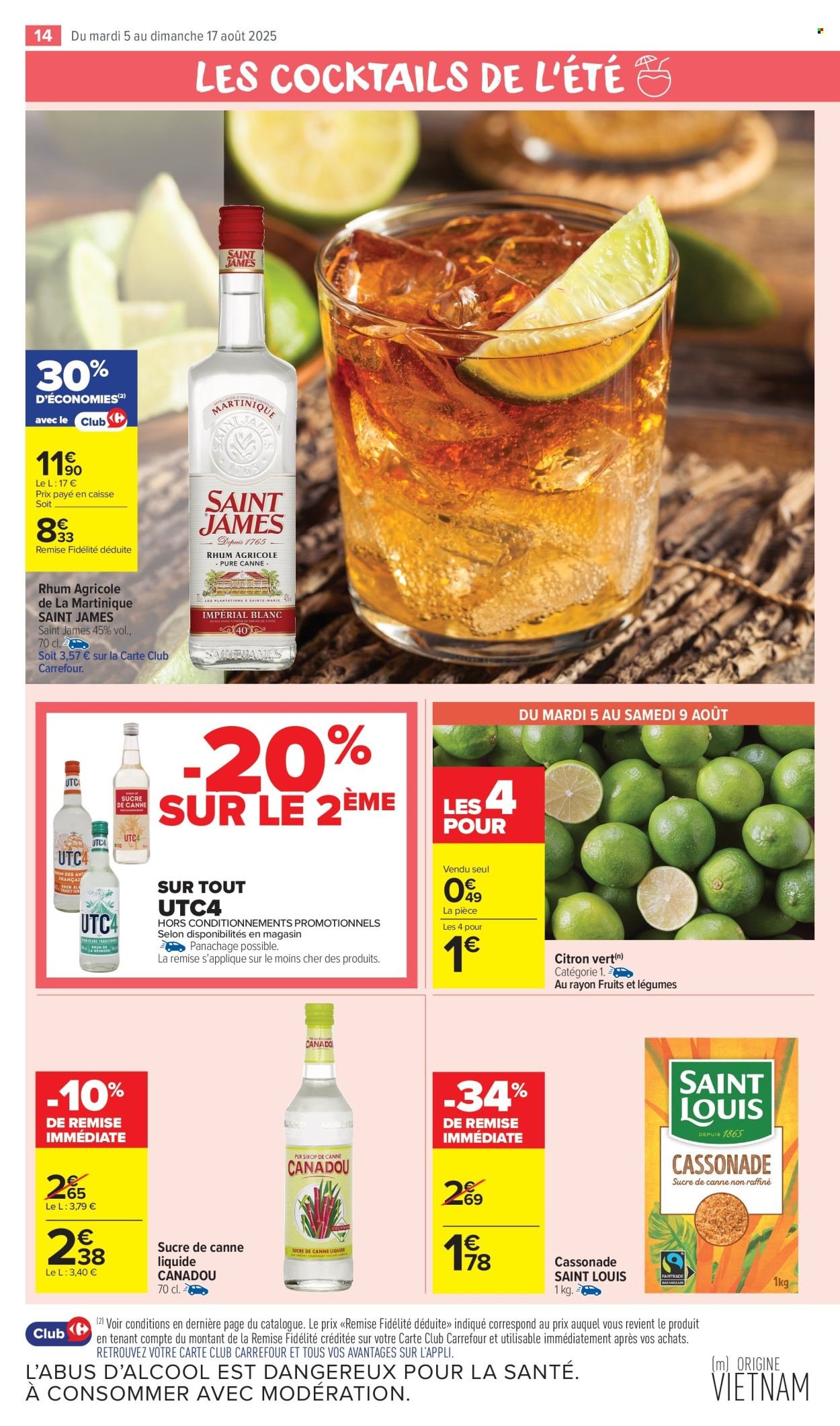 Catalogue CARREFOUR MARKET - LES COCKTAILS DE L'ETE ! (2025-08-05 - 2025-08-17)
