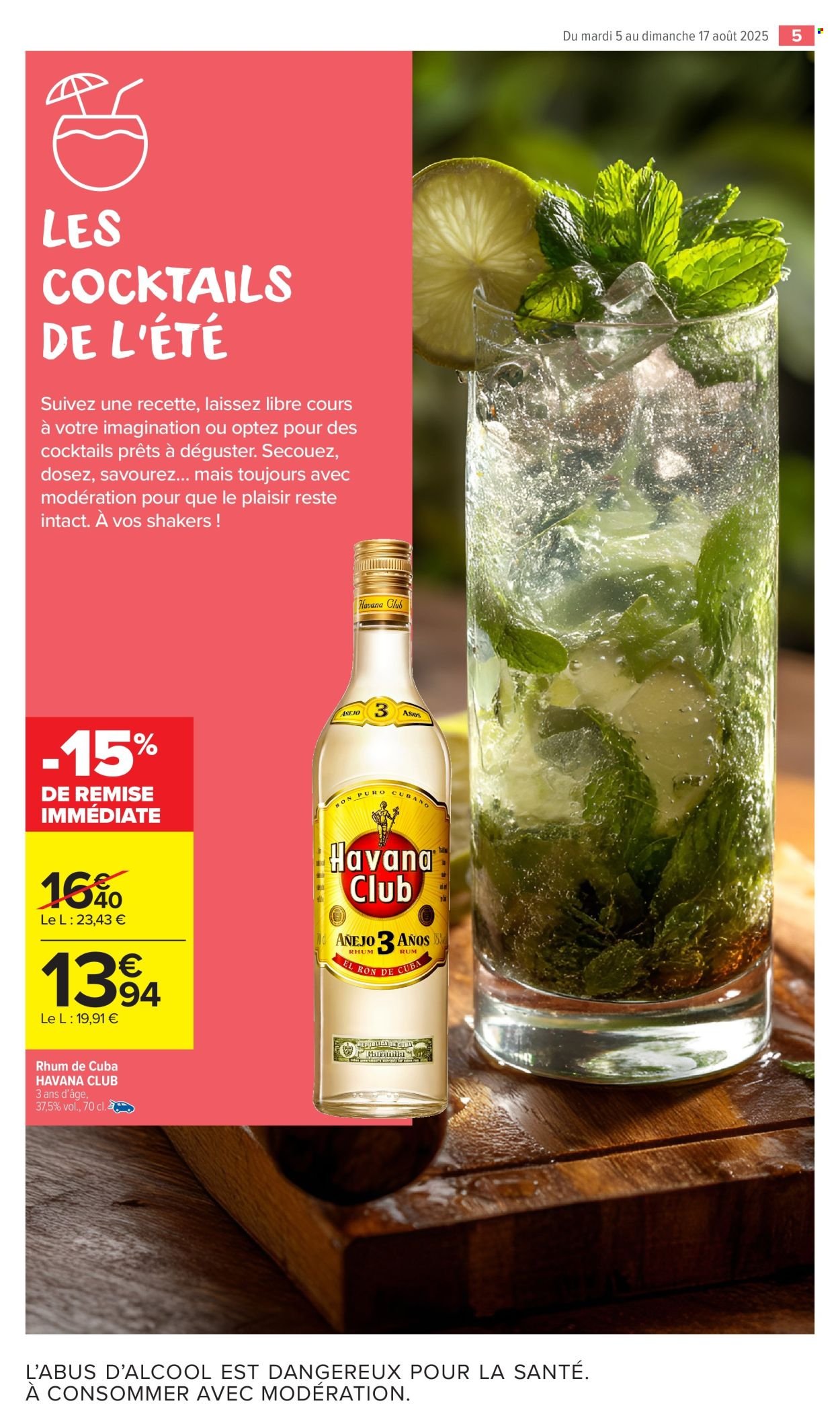 Catalogue CARREFOUR MARKET - LES COCKTAILS DE L'ETE ! (2025-08-05 - 2025-08-17)