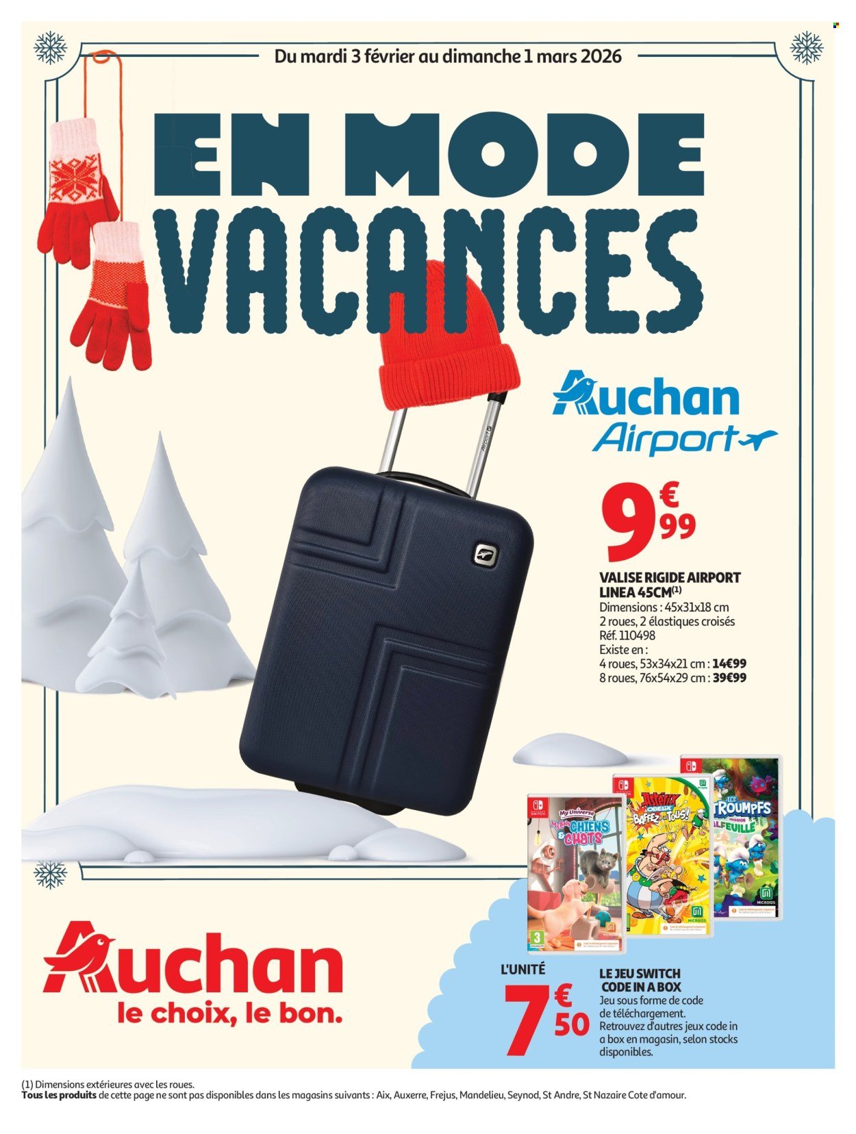 Catalogue AUCHAN - Valises et vacances