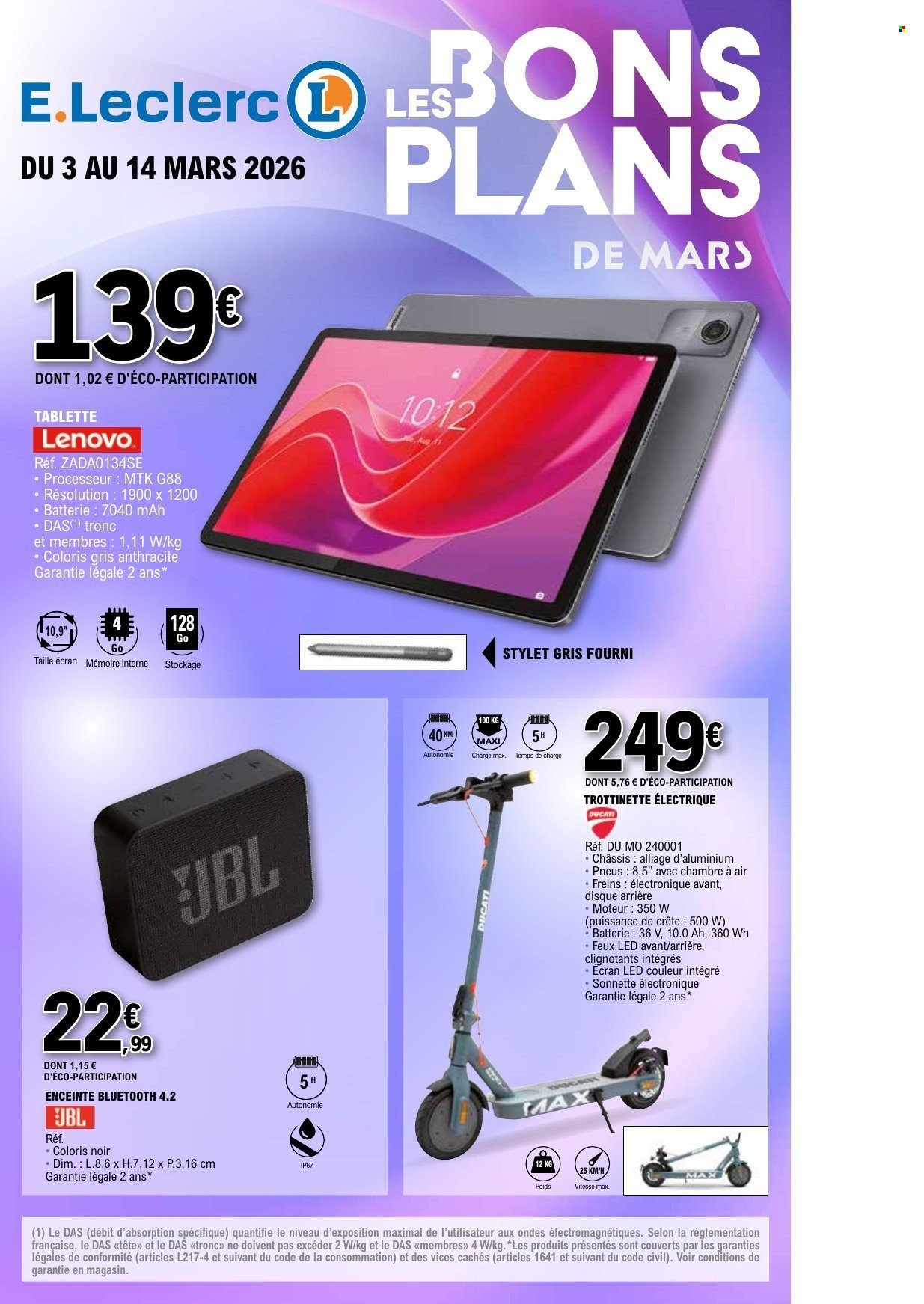 Catalogue E.LECLERC - BONS PLANS MARS 2026