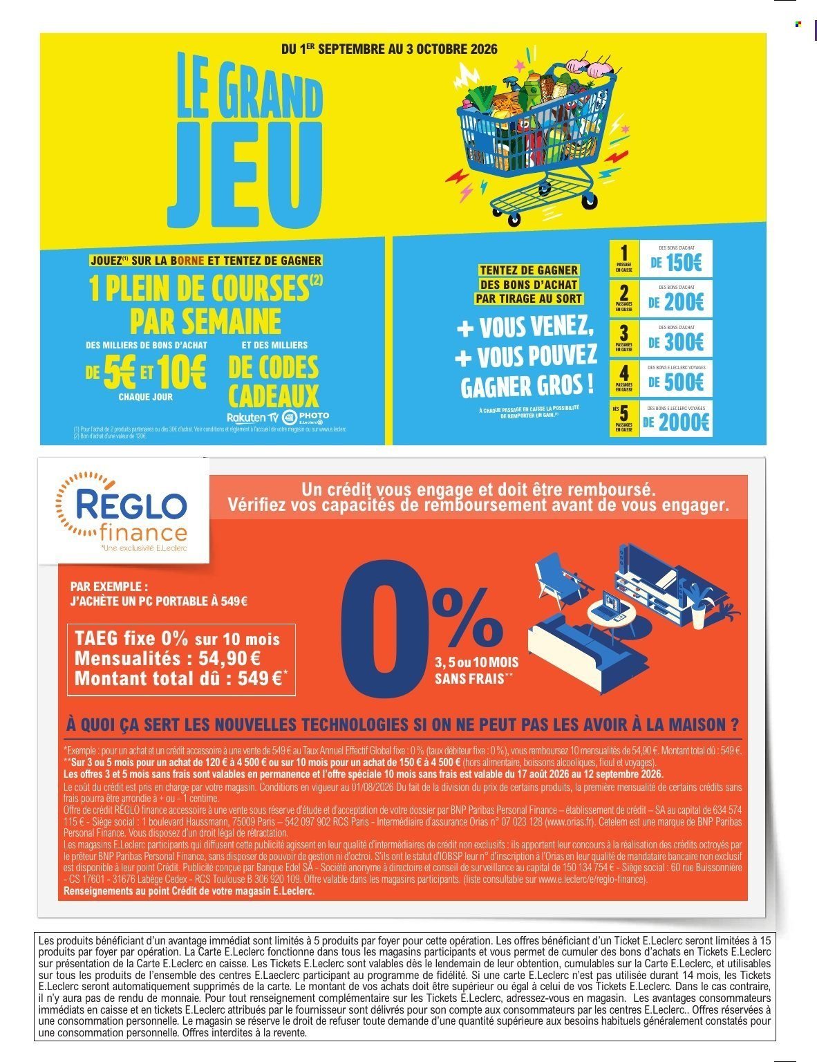 Catalogue E.LECLERC - HIGH-TECH RENTREE DES ETUDIANTS