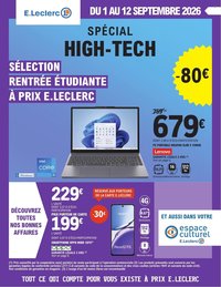 Catalogue E.LECLERC - HIGH-TECH RENTREE DES ETUDIANTS