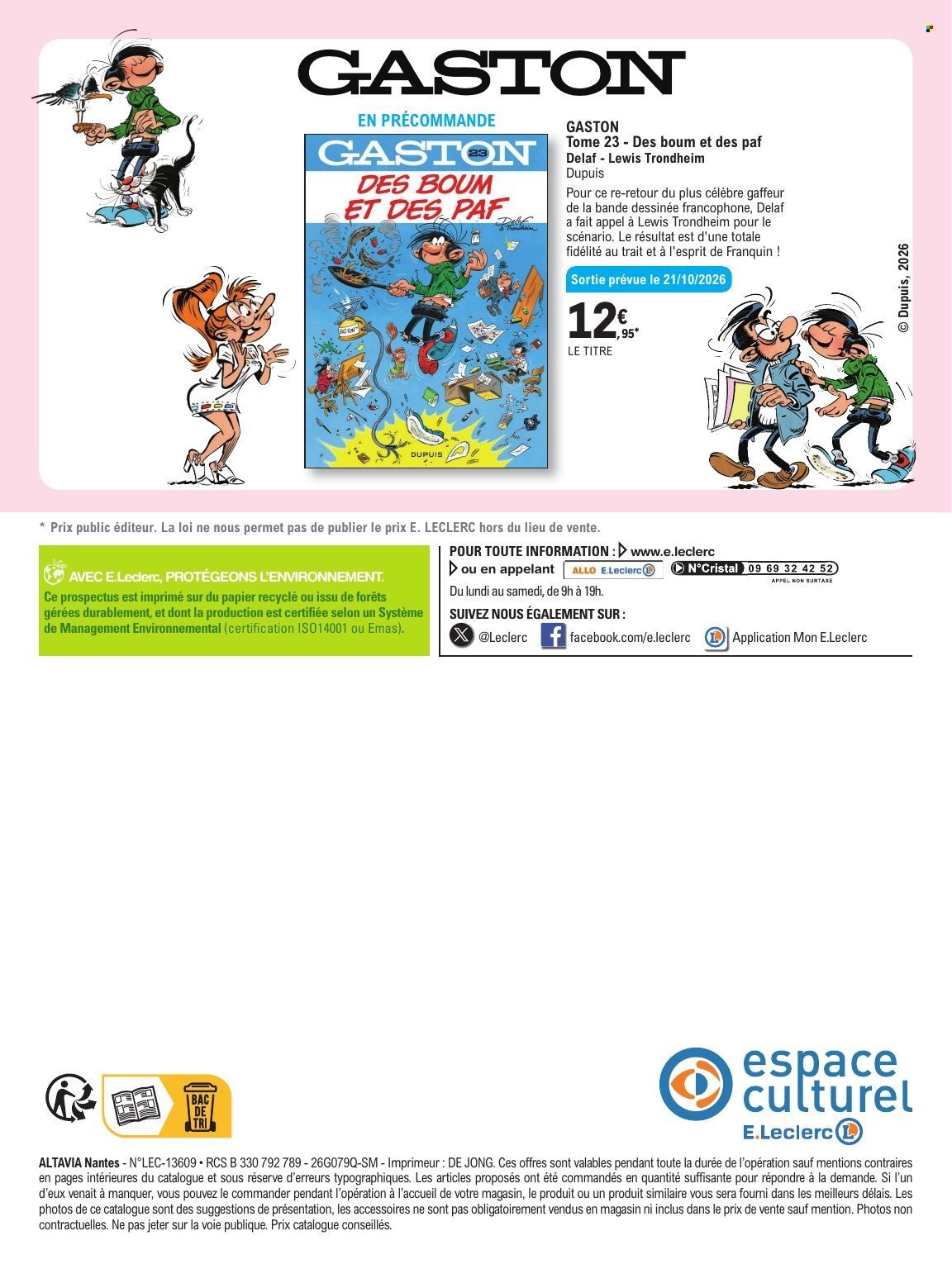 Catalogue E.LECLERC - GUIDE BD