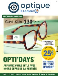 Catalogue E.LECLERC - OPTI'DAYS RENTRÉE