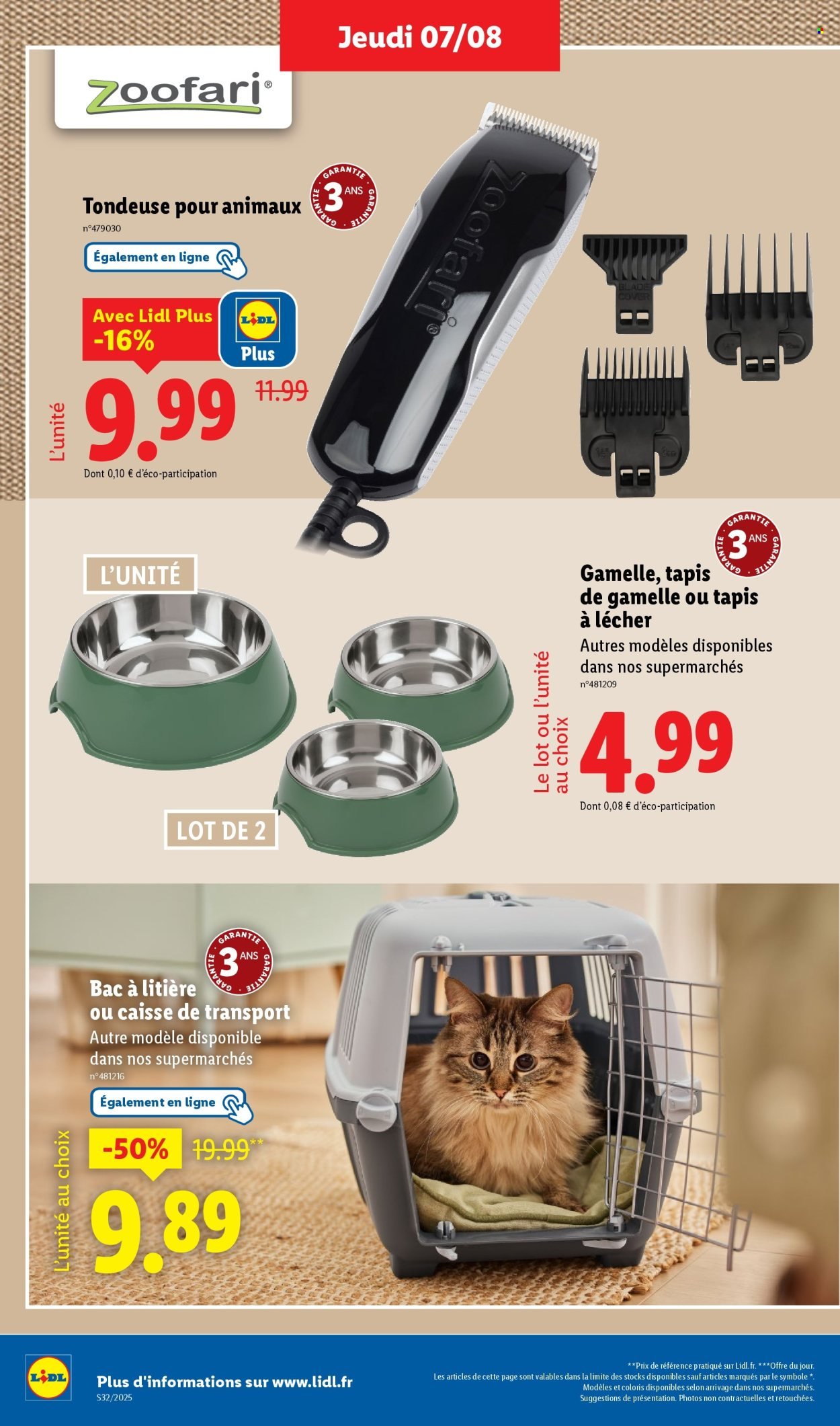 Catalogue LIDL - Les promos de la semaine (2025-08-07 - 2025-08-13)