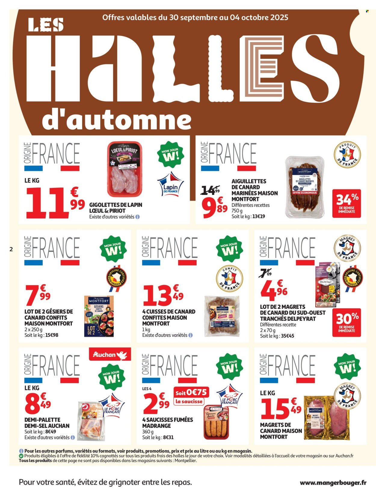 Catalogue AUCHAN - Les Halles d'automne dans votre super (2025-09-30 - 2025-10-11)