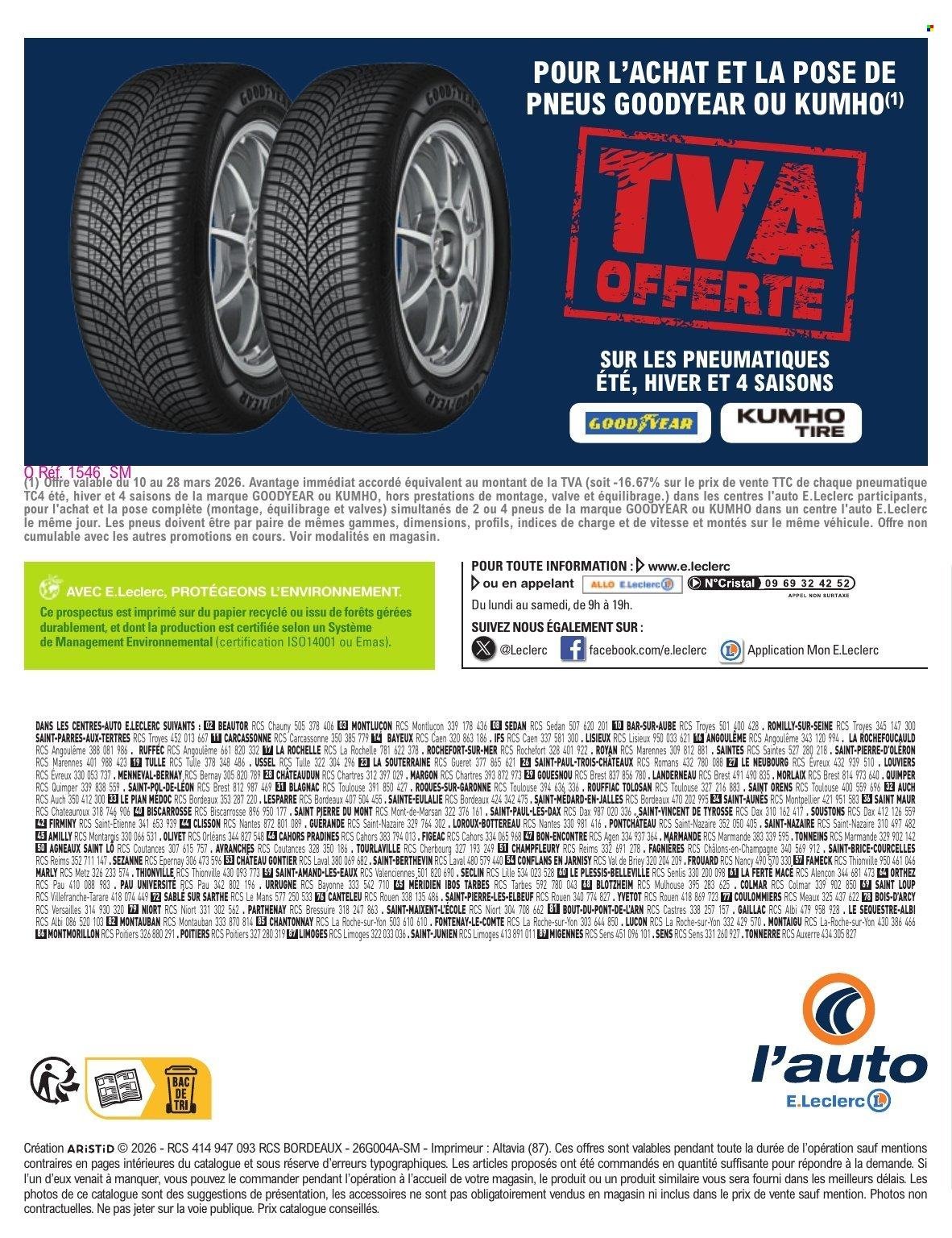 Catalogue E.LECLERC - THEMATIQUE PIECES TECHNIQUES