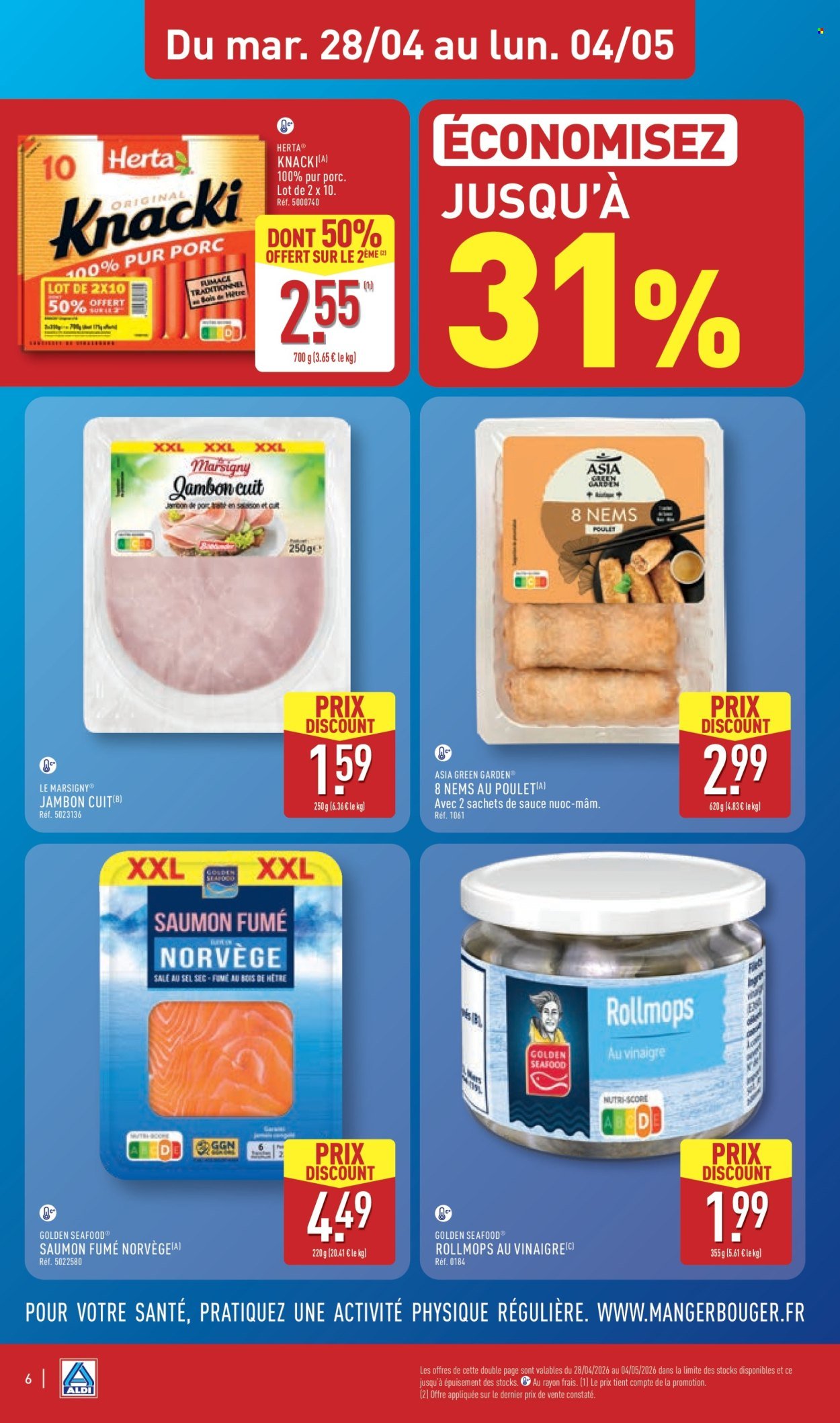 Catalogue ALDI - Nos bons plans josqu'à -70% sur le 2ème (2026-04-28 - 2026-05-04)