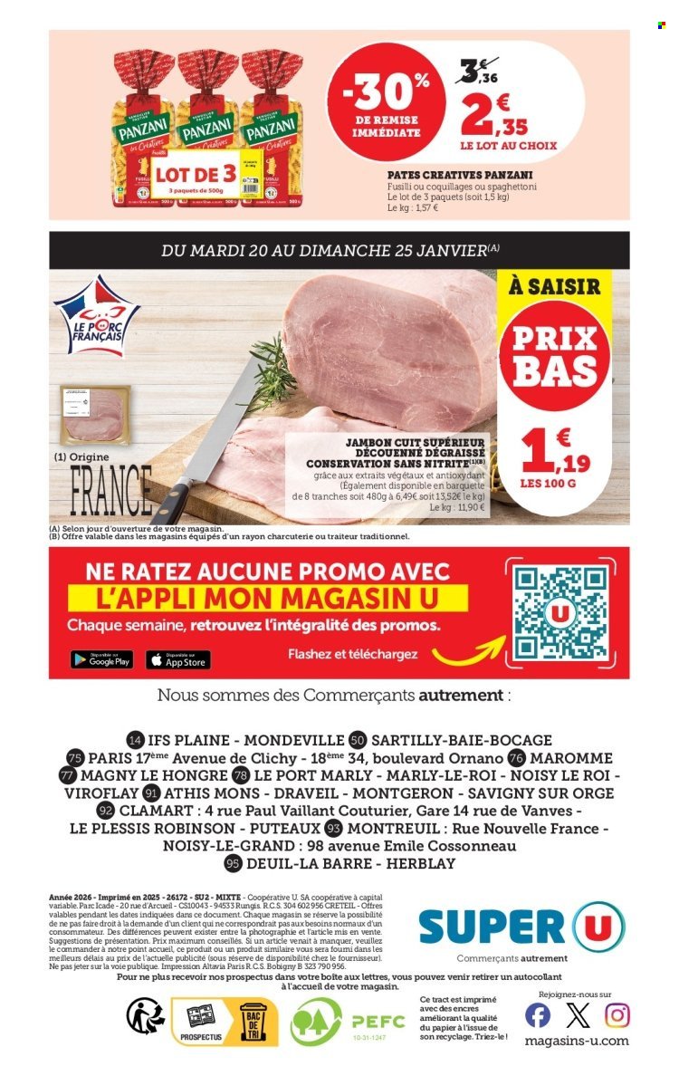 Catalogue SUPER U - Les prix bas de la semaine (2026-01-20 - 2026-02-01)