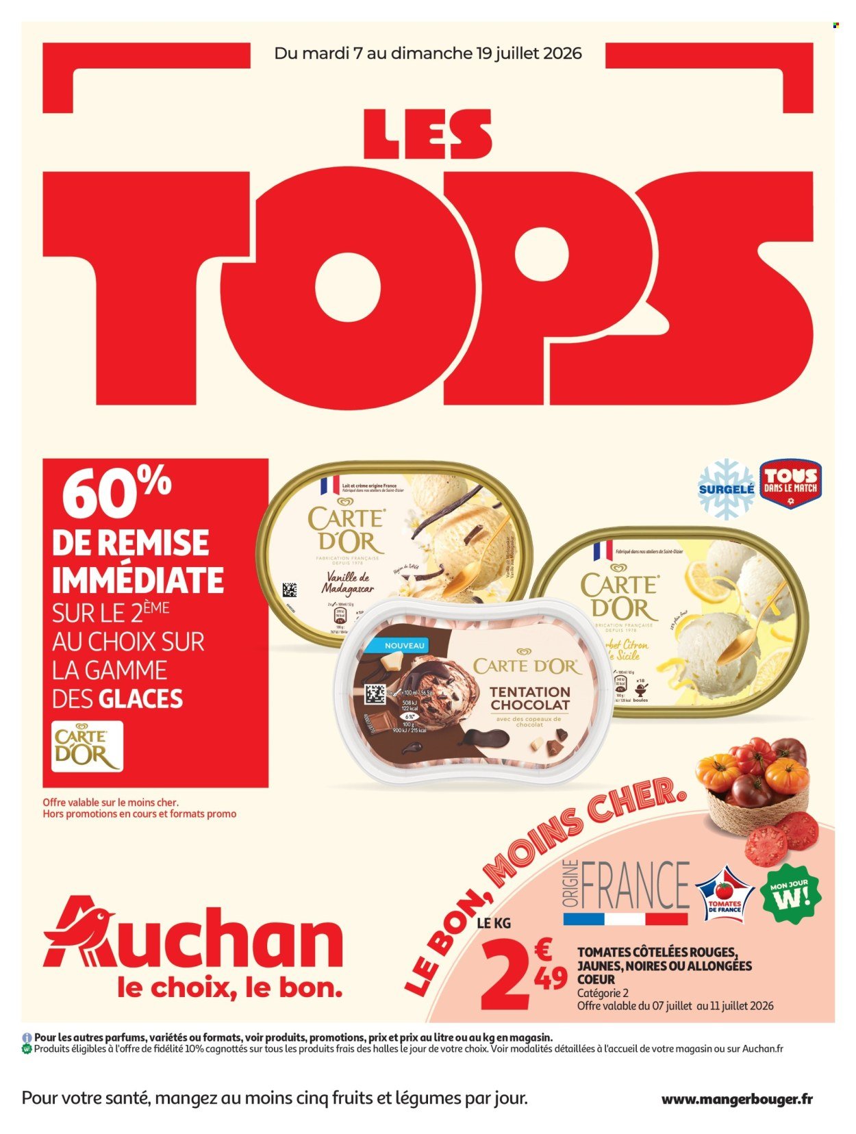 Catalogue AUCHAN - Tops, Halles hypers