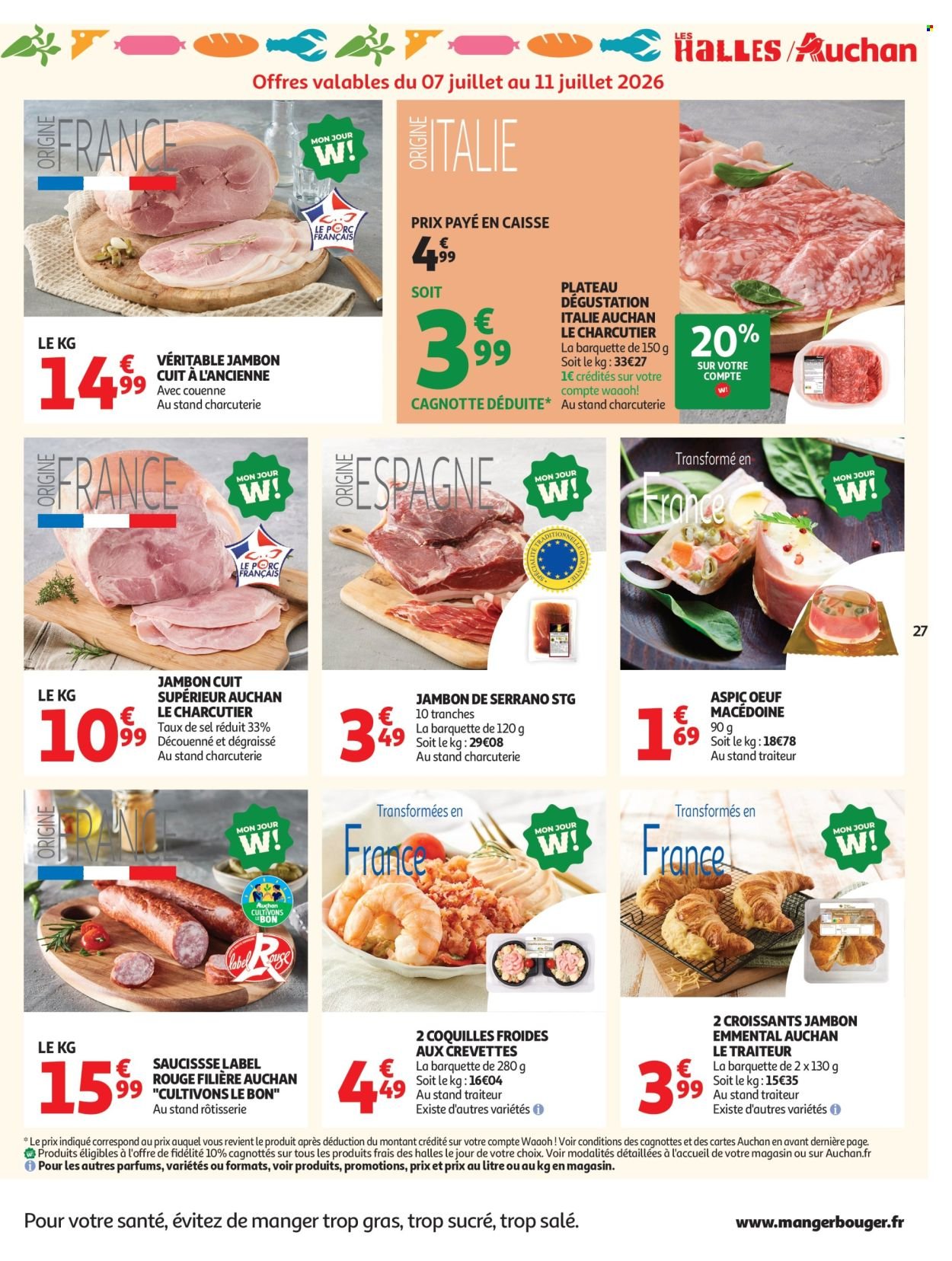 Catalogue AUCHAN - Tops, Halles hypers