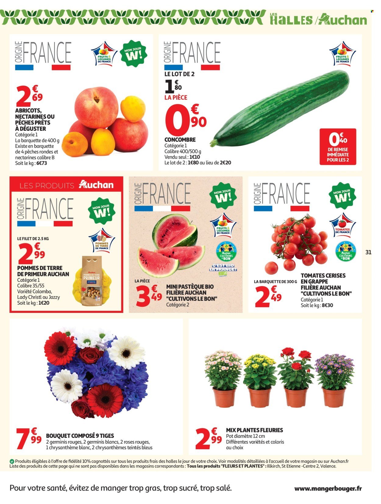 Catalogue AUCHAN - Tops, Halles hypers