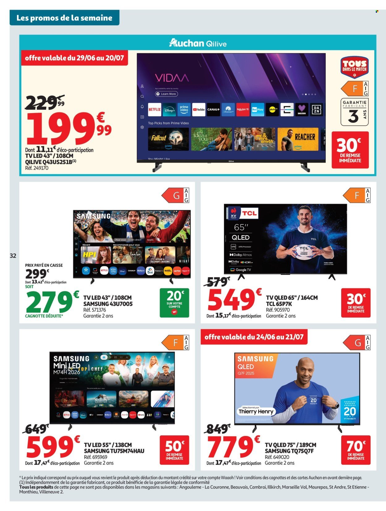 Catalogue AUCHAN - Tops, Halles hypers
