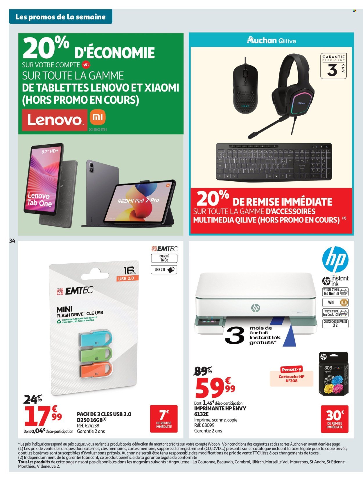 Catalogue AUCHAN - Tops, Halles hypers