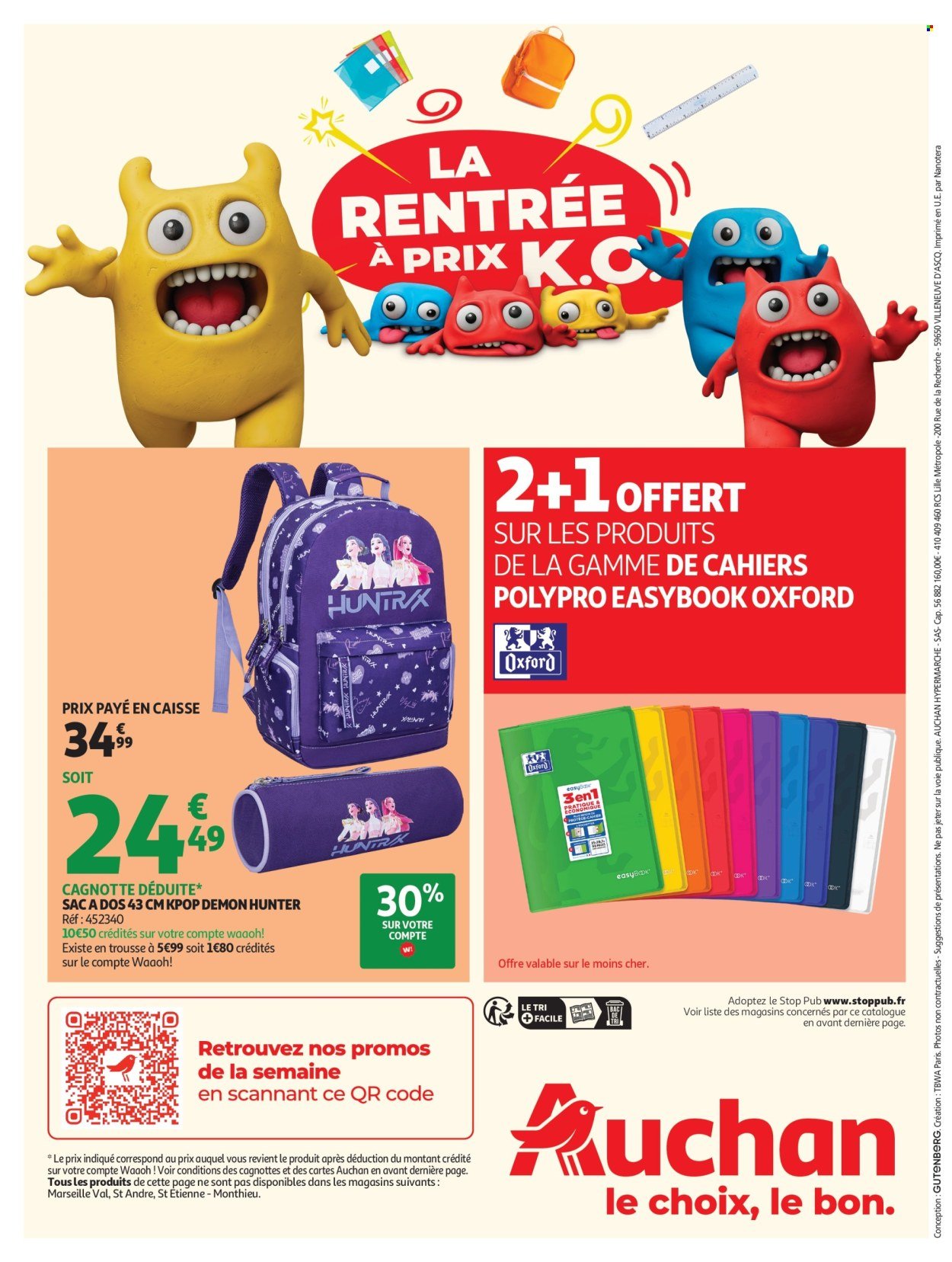 Catalogue AUCHAN - Tops, Halles hypers