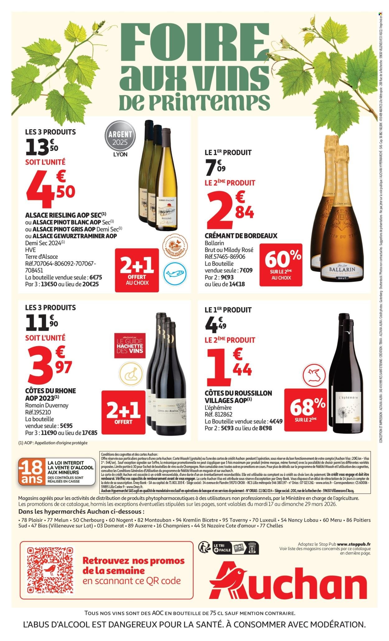 Catalogue AUCHAN - Foire aux vins hypers
