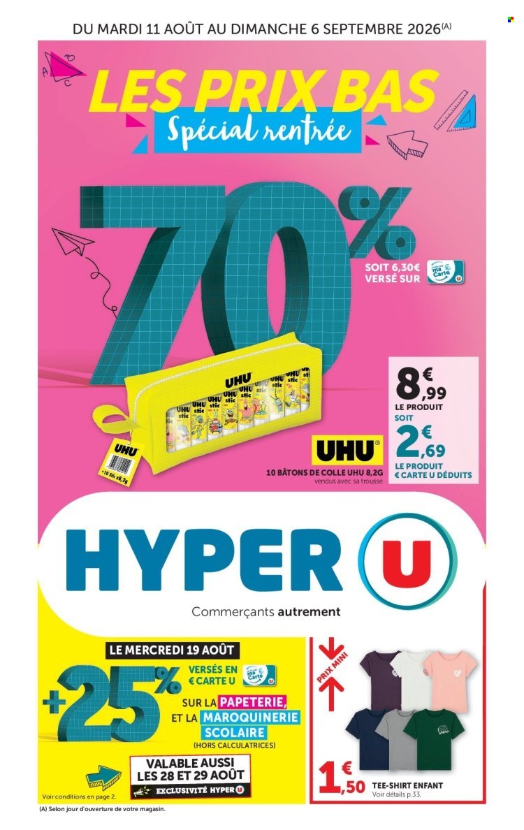 Catalogue HYPER U - La rentrée à prix bas