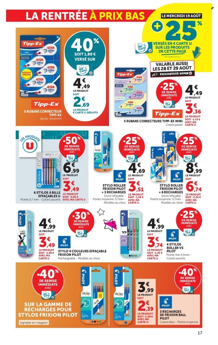 Catalogue HYPER U - La rentrée à prix bas