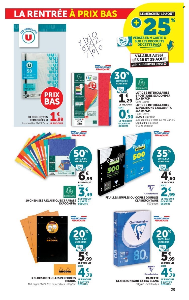 Catalogue HYPER U - La rentrée à prix bas