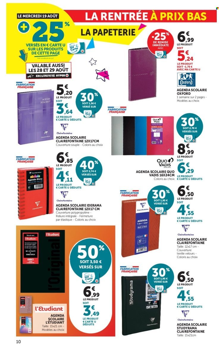 Catalogue HYPER U - La rentrée à prix bas