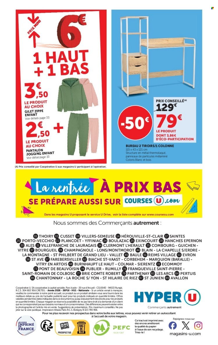 Catalogue HYPER U - La rentrée à prix bas