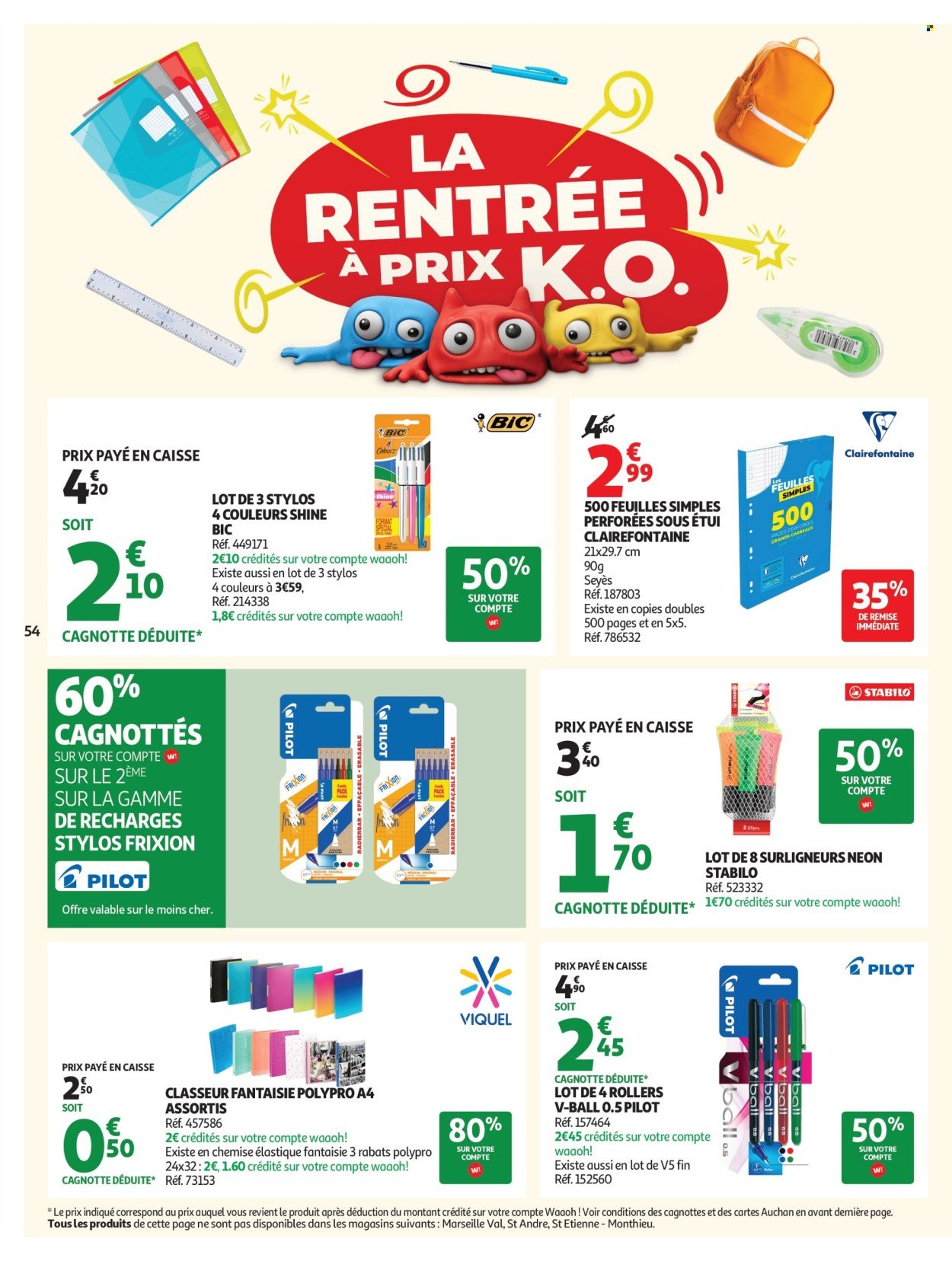 Catalogue AUCHAN - Tops rentrée hypers