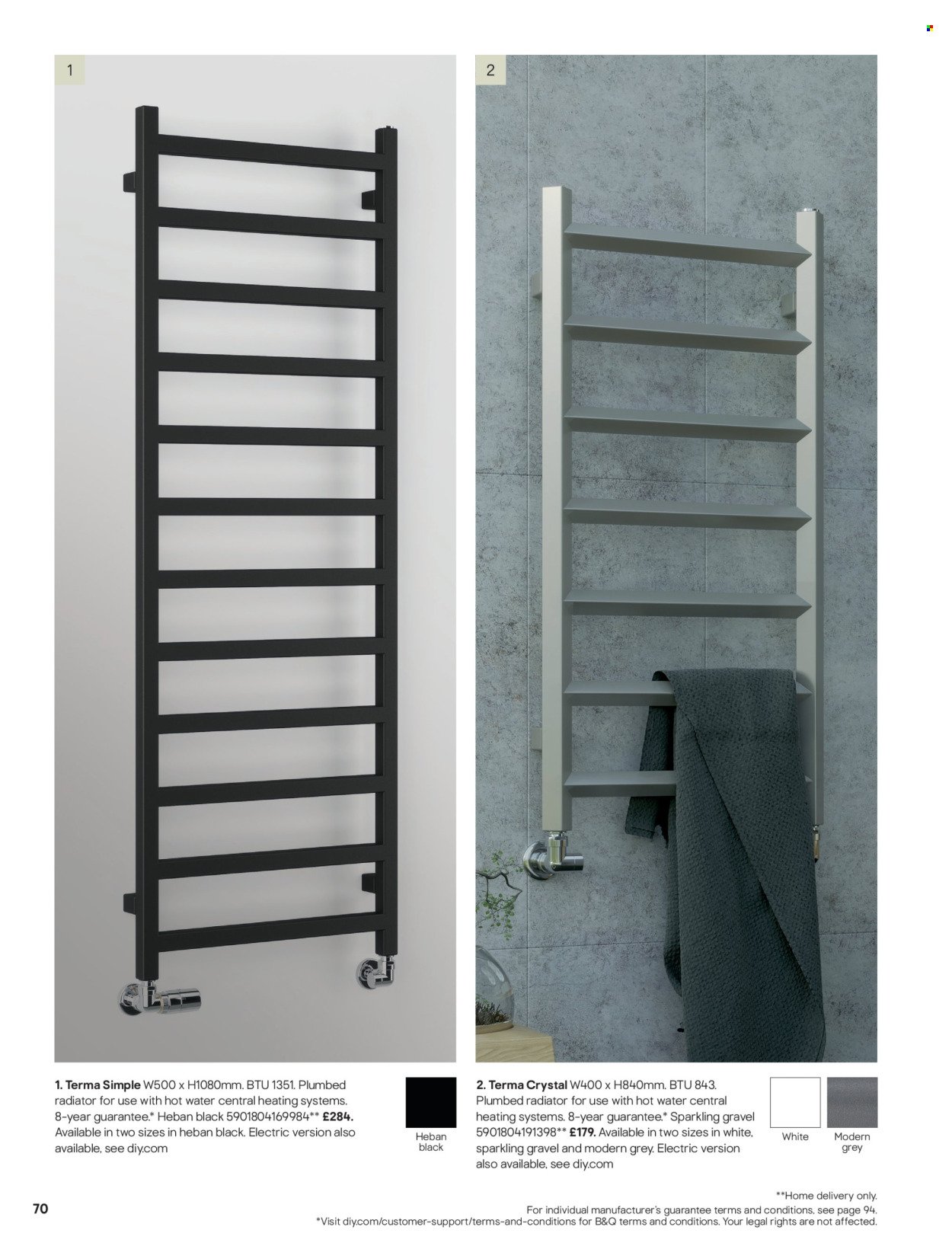 B&Q offer - Radiator & towel warmer collections (2025-07-15) | 70