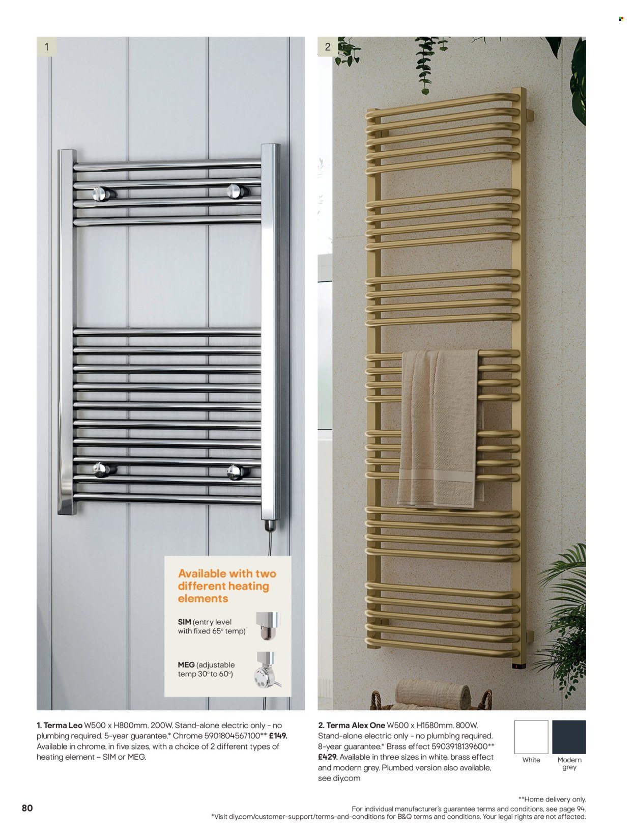 B&Q offer - Radiator & towel warmer collections (2025-07-15) | 80
