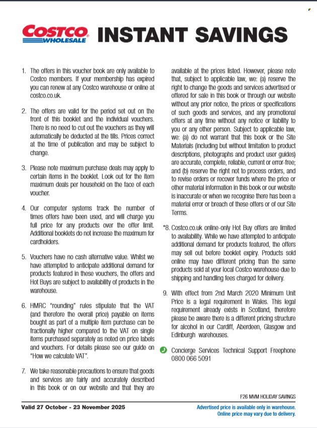 COSTCO offer - From 27 Oct 2025 (2025-10-27 - 2025-11-23) | 14