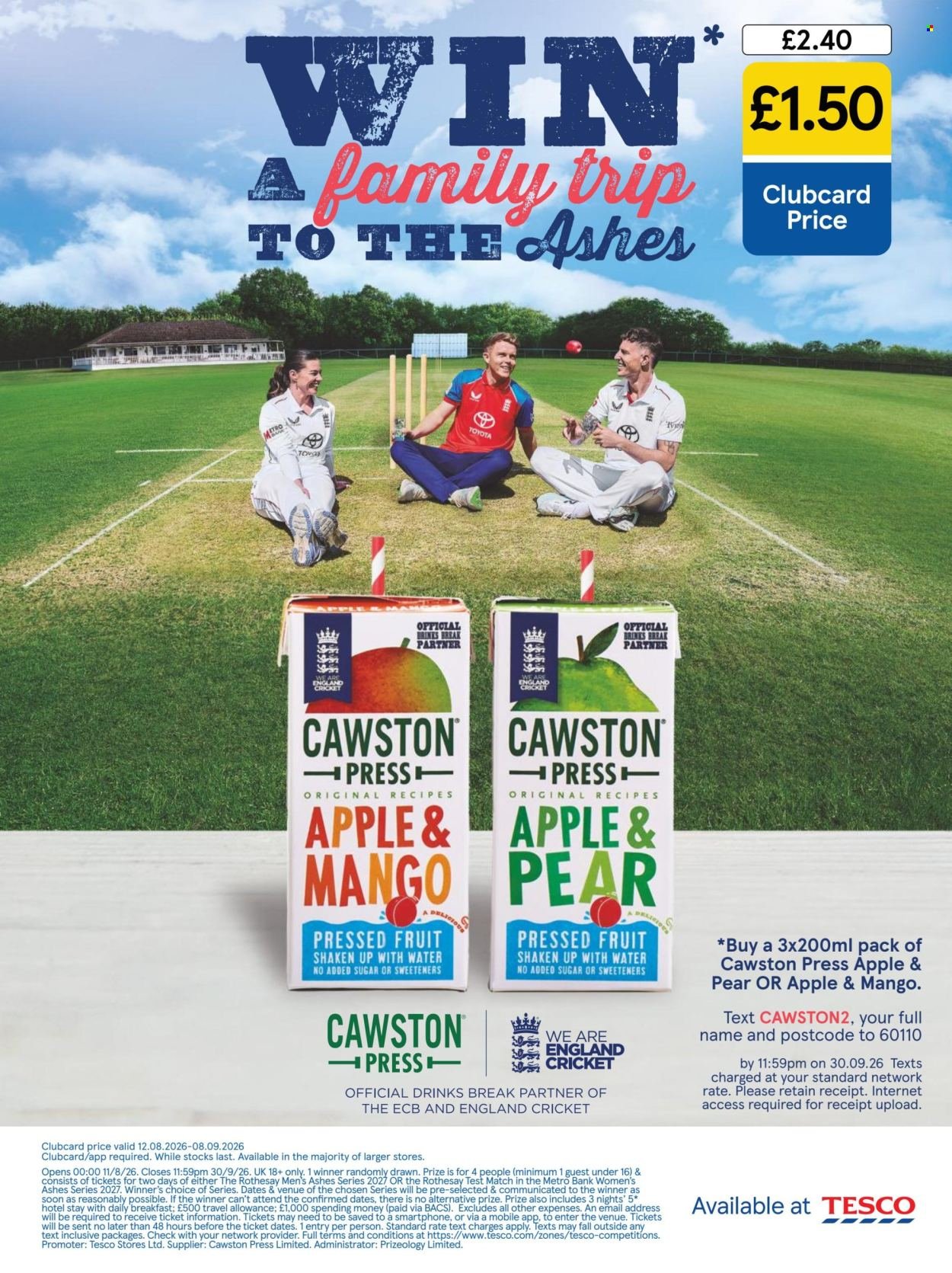 TESCO offer - From 1 Sept 2026