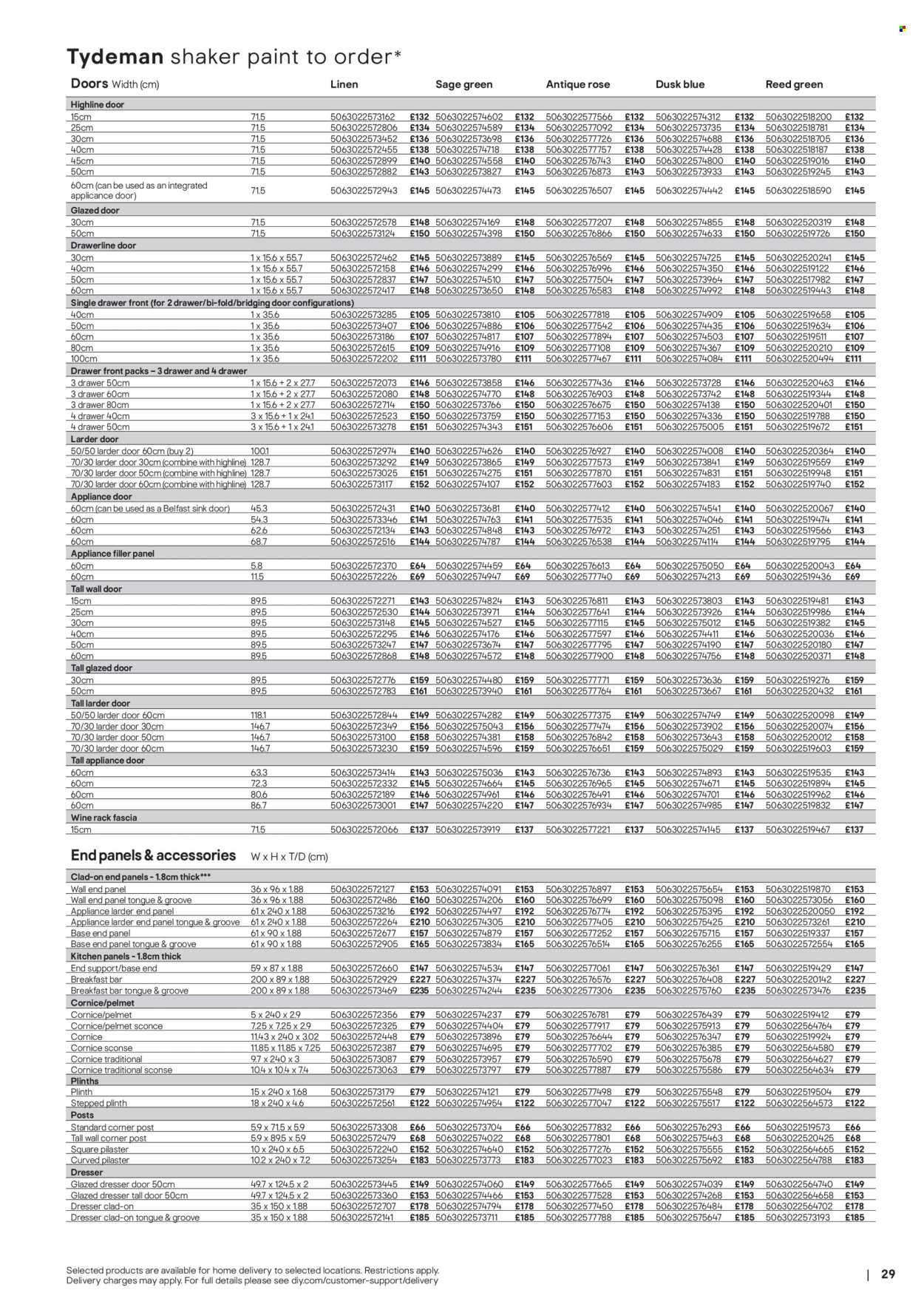 B&Q offer - Kitchens product & cabinetry price list (2025-10-31) | 29