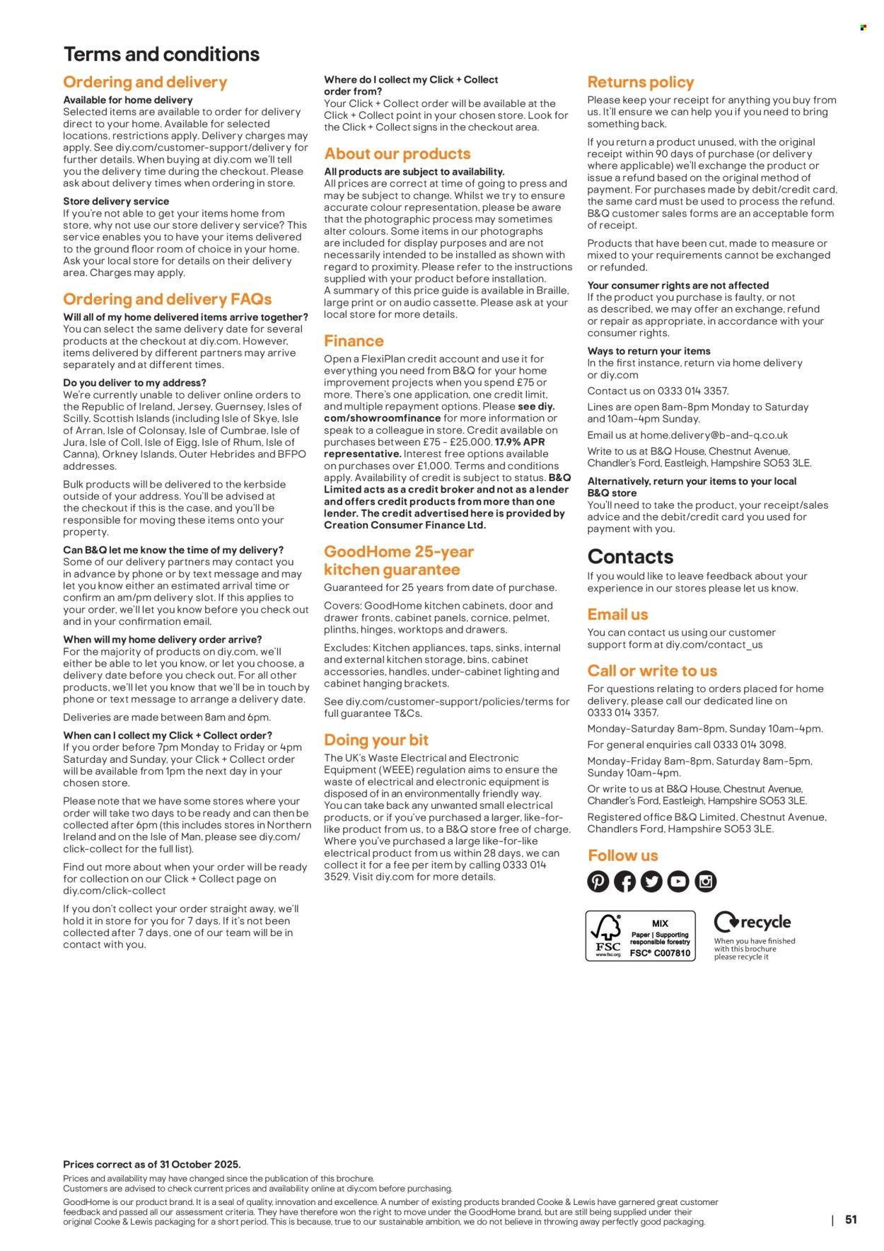 B&Q offer - Kitchens product & cabinetry price list (2025-10-31) | 51