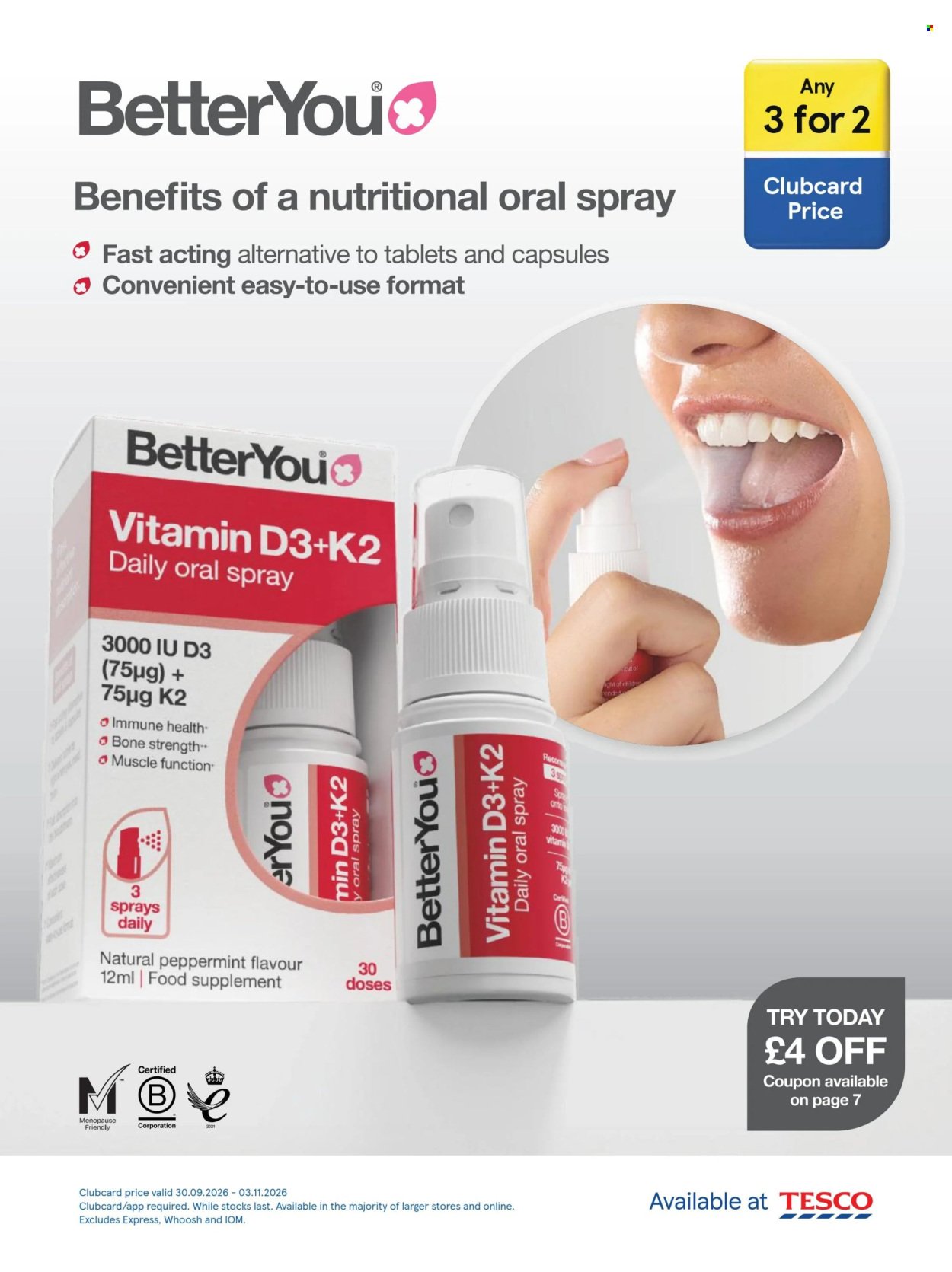 TESCO offer - From 1 Oct 2026