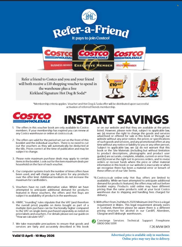 COSTCO offer - From 13 Apr 2026 (2026-04-13 - 2026-05-10) | 40